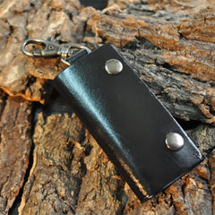 Vintage Leather Key Holder Housekeeper Key Organizer Keychain Wallet