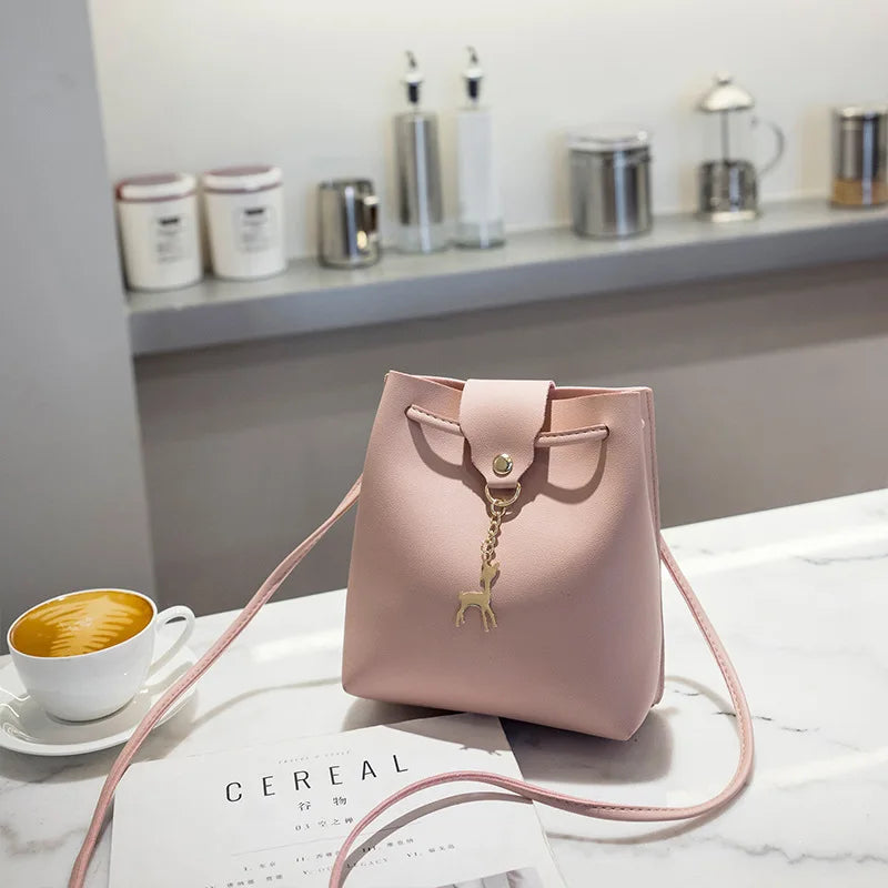 Vintage Tassel Crossbody Bucket Bag Female Shoulder Handbag