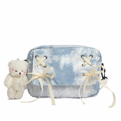Vintage Tie-dye Bag Women Girl Shoulder Cross Body Straps
