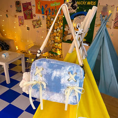 Vintage Tie-dye Bag Women Girl Shoulder Cross Body Straps