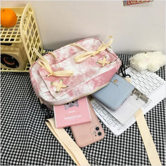 Vintage Tie-dye Bag Women Girl Shoulder Cross Body Straps