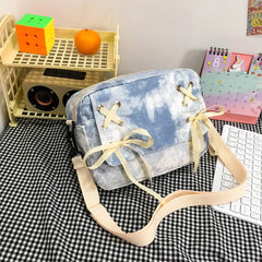 Vintage Tie-dye Bag Women Girl Shoulder Cross Body Straps