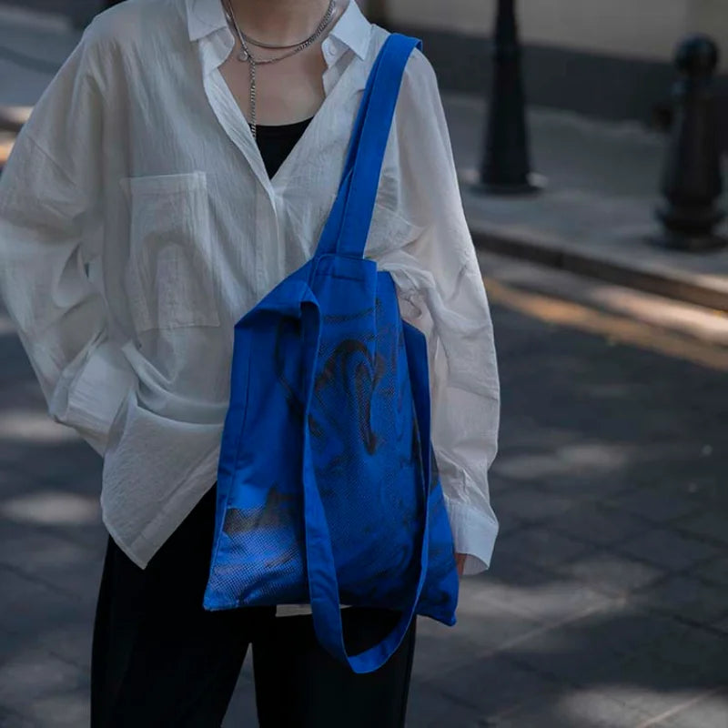 Vintage Tie-dye Women Shoulder Bag Large Capacity Crossbody Handbag