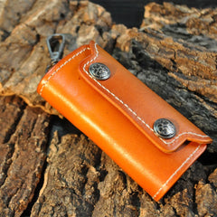 Vintage Leather Key Holder Minimalist Keychain Case
