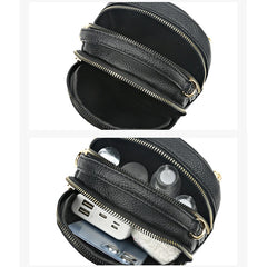 Vintage Leather Shoulder Bag Women's Crossbody Messenger Handbag Purse