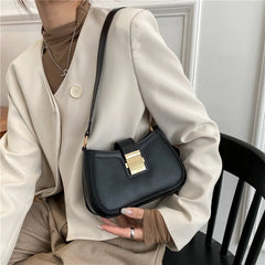 Vintage Ladies Shoulder Bag PU Leather Handbag Chain Purse