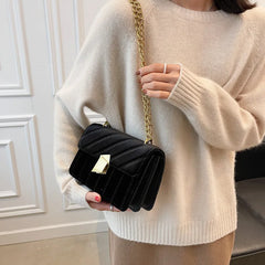 Vintage Velvet Leather Crossbody Shoulder Bag for Women Winter Tote Purse