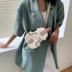 Vintage Violin Shoulder Bag for Women Crossbody Bags Messenger Bag