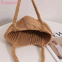 Vintage Weaving Hand Bag Summer Casual Portable for Seaside