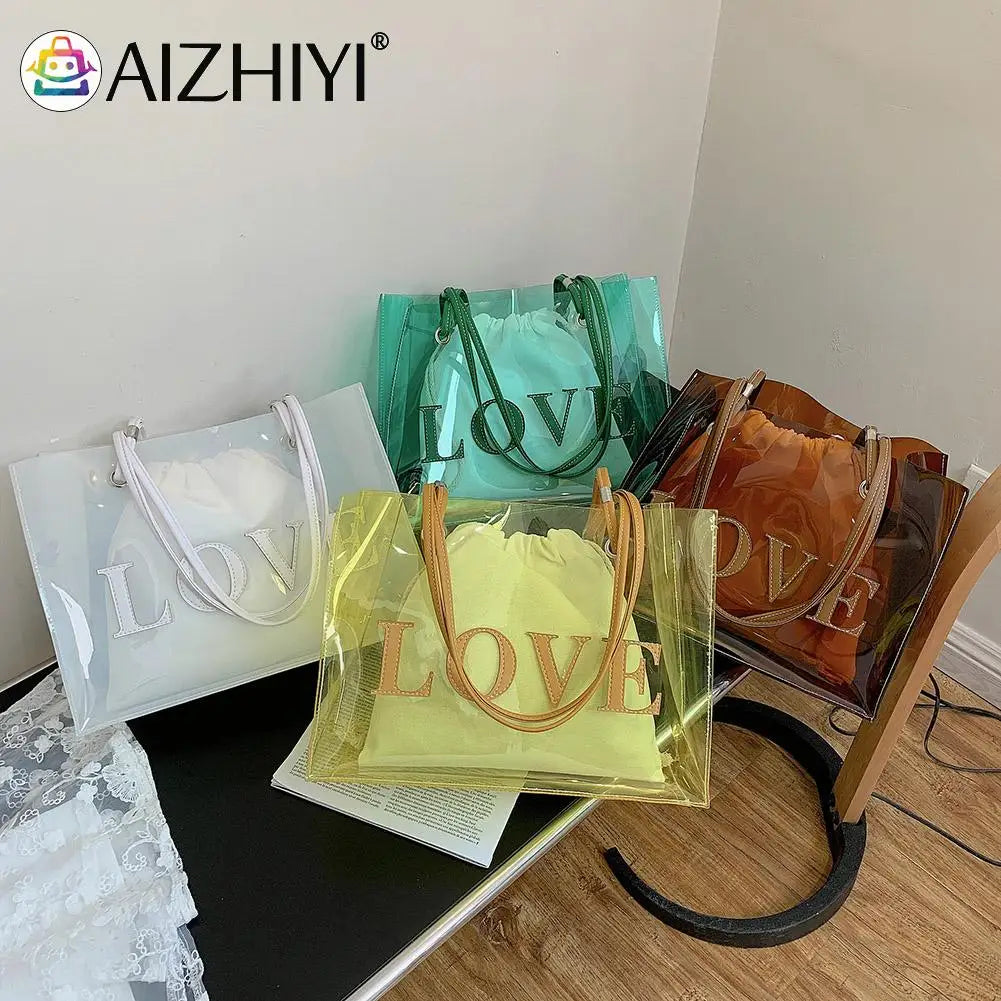 Vintage Women 2pcs Composite Bags Large Capacity Tote Handbags