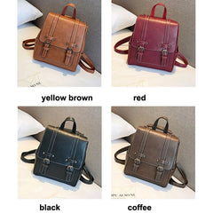 Vintage Leather Women Backpack Shoulder Bag Lady Multifunction School Bags