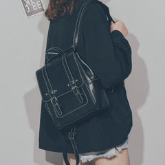 Vintage Leather Women Backpack Shoulder Bag Lady Multifunction School Bags