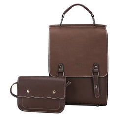 Vintage Women Backpack High Leather Female Shoulder Bag