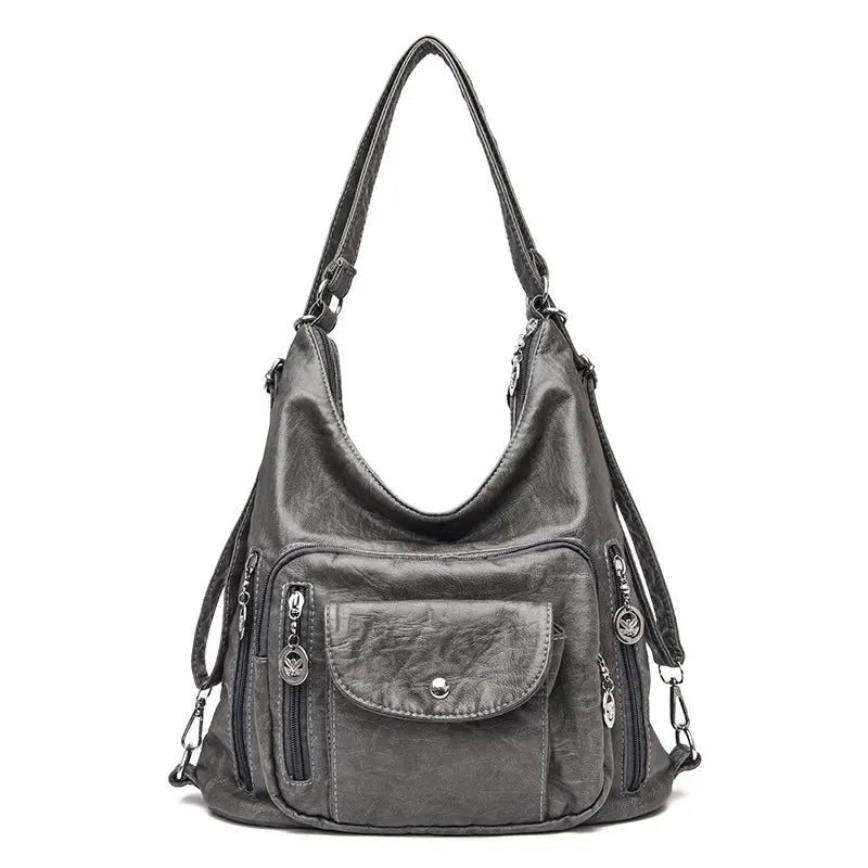 Vintage Leather Messenger Bag Women's Handbag Large Purse