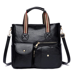 Vintage Leather Handbag Large Capacity Shoulder Purse