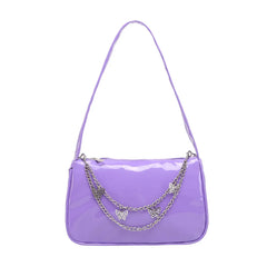 Vintage Butterfly Chain Shoulder Bag Solid Underarm Bags
