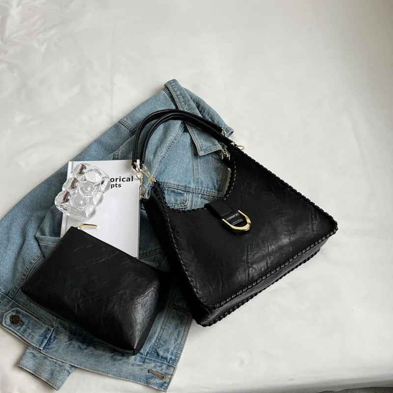 Vintage Women Composite Bags Commute Shoulder Pack Chains Handbags