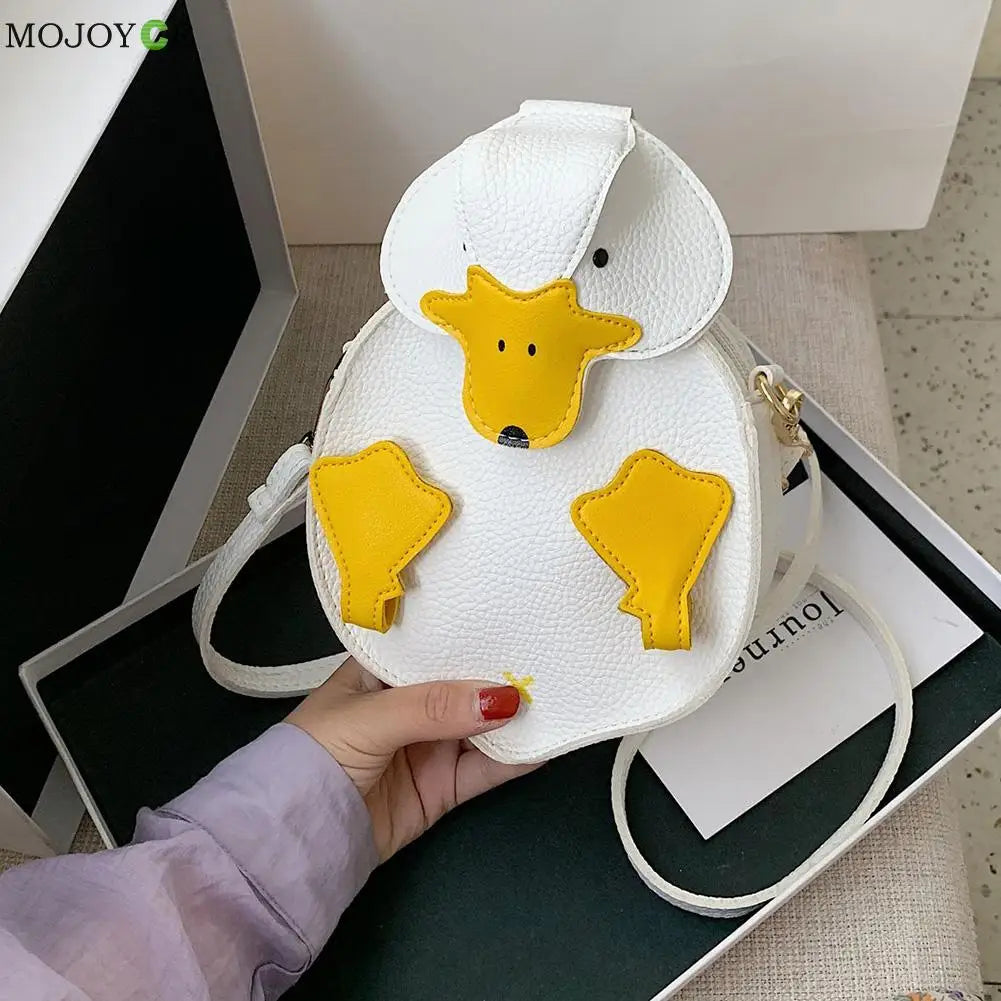 Vintage Women Duck Shape PU Leather Crossbody Messenger Bag