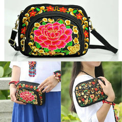 Vintage Women Handbag Hmong Tote Messenger Ethnic Shoulder Bag Embroidery Boho