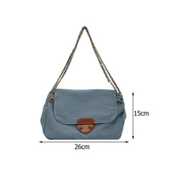 Vintage Women Denim Shoulder Crossbody Messenger Bag Flap Purse Handbags