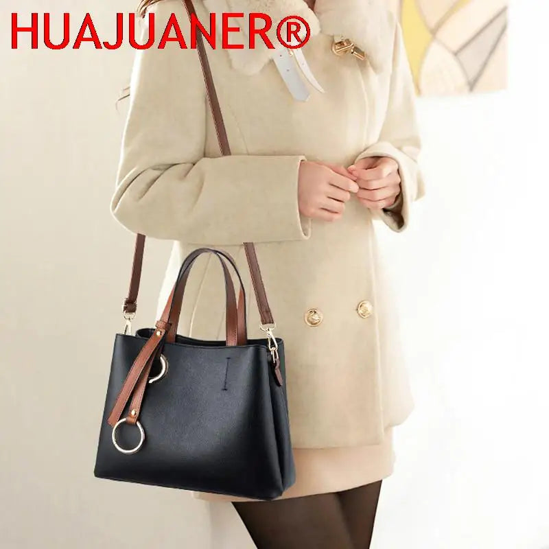 Vintage Leather Bucket Handbags Large Capacity