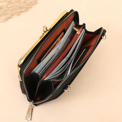 Vintage Crocodile Pattern Long Wallet with Phone Pockets