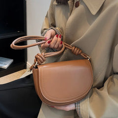 Vintage Women Saddle Bag PU Leather Crossbody Fall/Winter Shoulder Purse