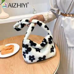 Vintage Flower Print Shoulder Bag for Women