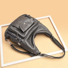 Vintage Women Shoulder Bag Female Leather Messenger Bag Handbag