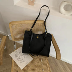 Vintage Women Shoulder Bag Large Capacity Solid PU Leather Female Casual