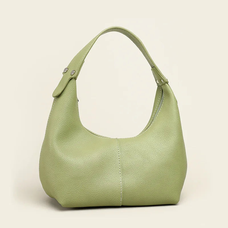 Vintage Women Shoulder Bag Solid PU Leather Under Arm Bags Soft Leather Hobo Sho