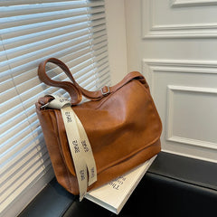 Vintage Women Shoulder Bags PU Leather Messenger Bag High Capacity