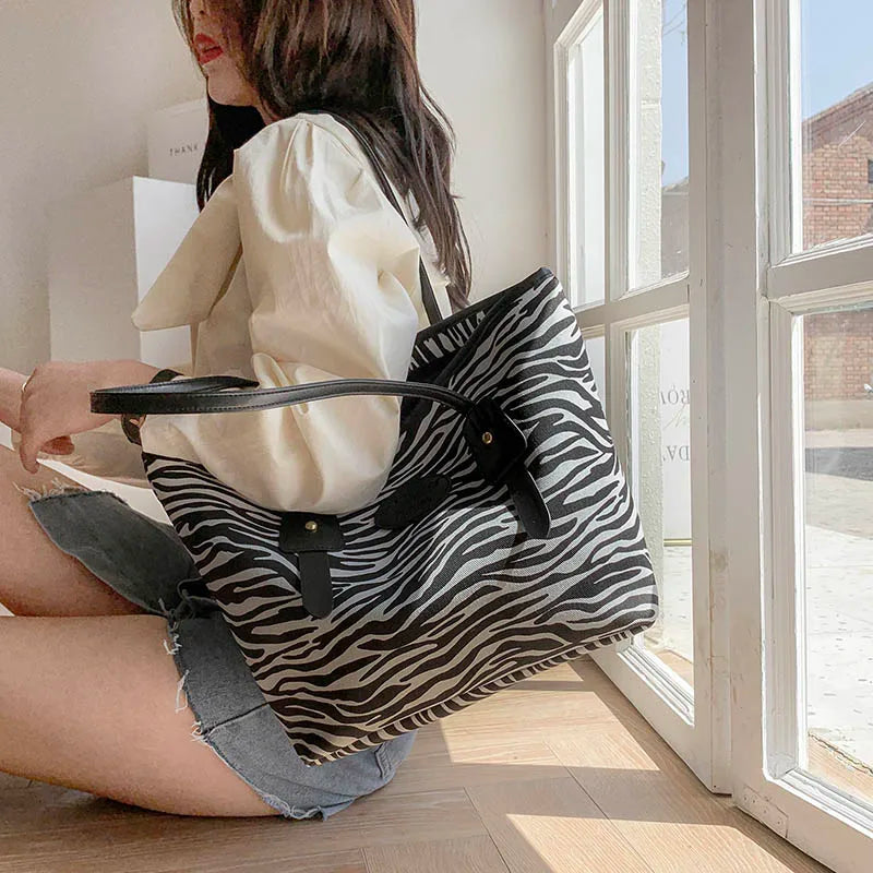 Vintage Canvas Tote Bag for Women Casual Handbags