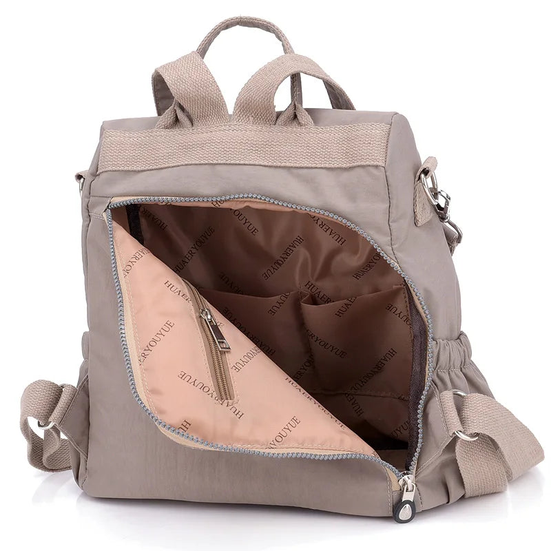 Vintage Nylon Anti-theft Women Backpack