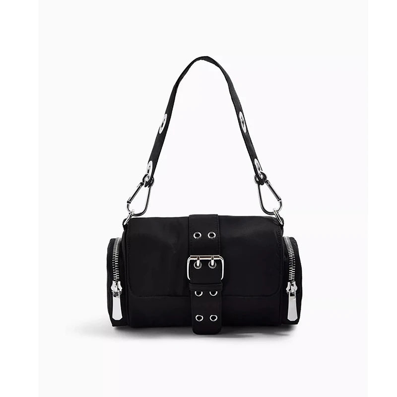 Vintage Nylon Axillary Small Shoulder Bag Ladies Handbag