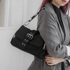 Vintage Nylon Axillary Small Shoulder Bag Ladies Handbag