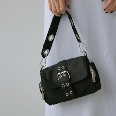 Vintage Nylon Axillary Small Shoulder Bag Ladies Handbag