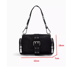 Vintage Nylon Axillary Small Shoulder Bag Ladies Handbag