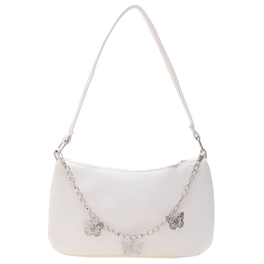 Vintage Women's Underarm Shoulder Bag Soft Pu Chain Hobo Bags For Ladies