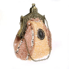 Vintage Beading Stone Clutches Handbag Evening Party Bags Crystal Bling