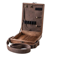 Vintage Writers Messenger Wood Box Briefcase Storage Boxes
