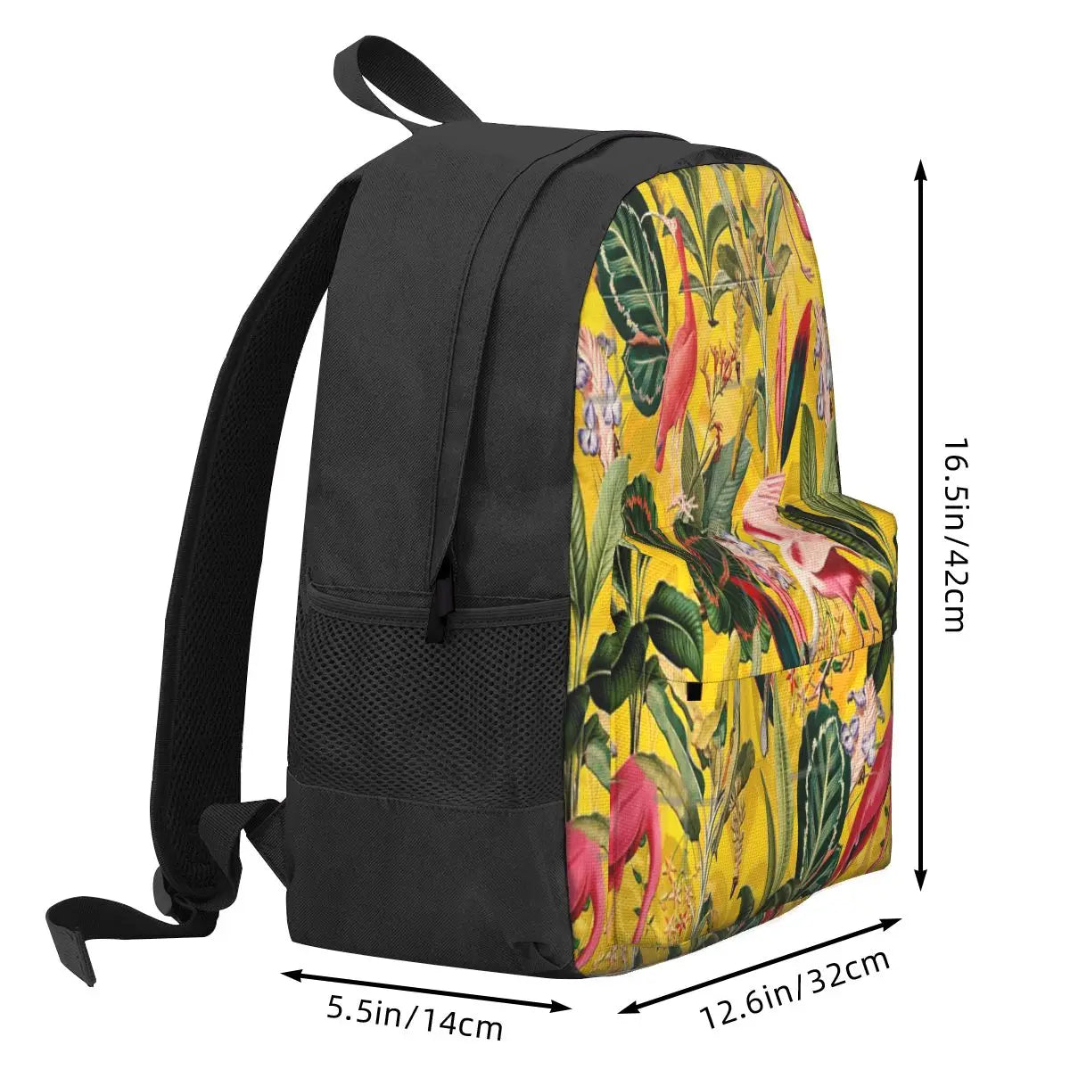 Vintage Yellow Tropical Bird Jungle 2 Backpacks Men's & Women's Bags
