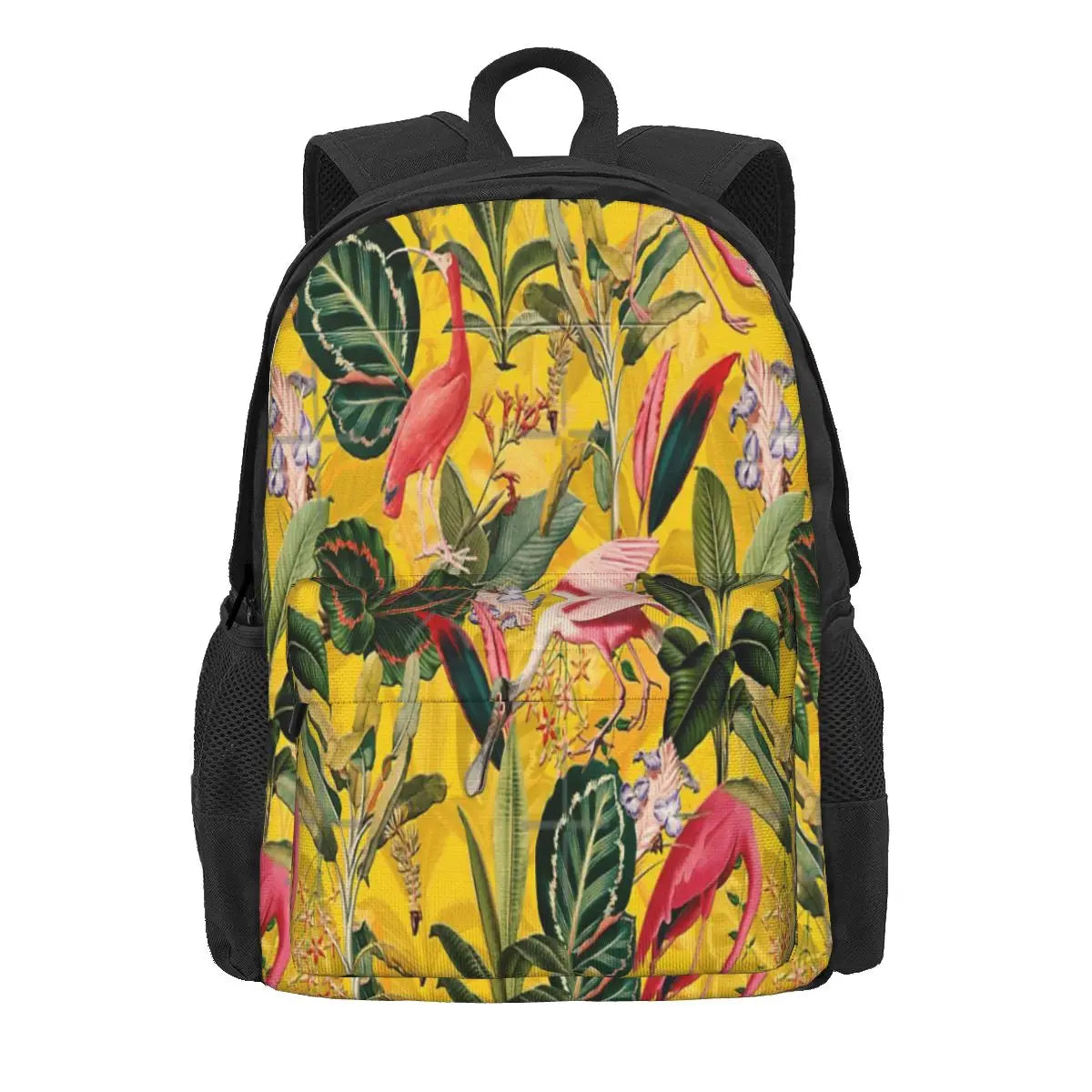 Vintage Yellow Tropical Bird Jungle 2 Backpacks Men's & Women's Bags