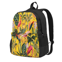 Vintage Yellow Tropical Bird Jungle 2 Backpacks Men's & Women's Bags