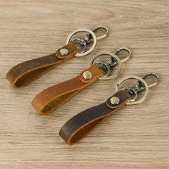 Vintage Leather Keychain Business Gift Key Chain Auto Key Holder