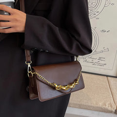 Vintage Handbag Chain Women's Textured One Shoulder Messenger Bag