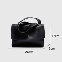 Vintage Women Shoulder Bag Pu Leather Handbags Wide Straps Messenger Bag