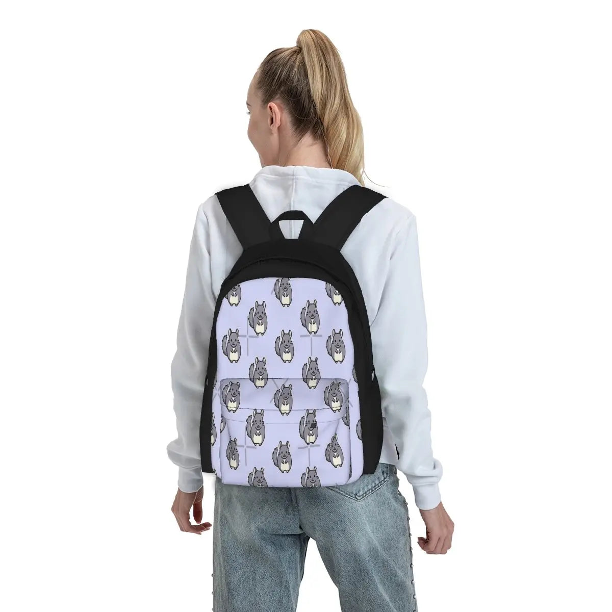 Violet Chinchilla Backpacks Men's Backpacks Bags For Women Vintage Kids Backpack