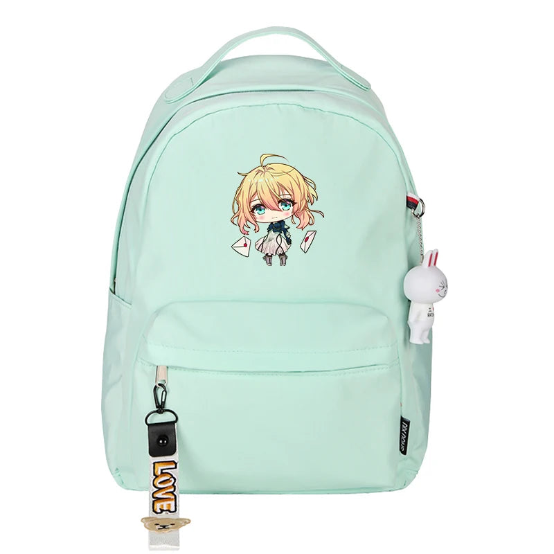 Violet Evergarden Pink Mini Backpacks Small School Bags Anime Bookbag