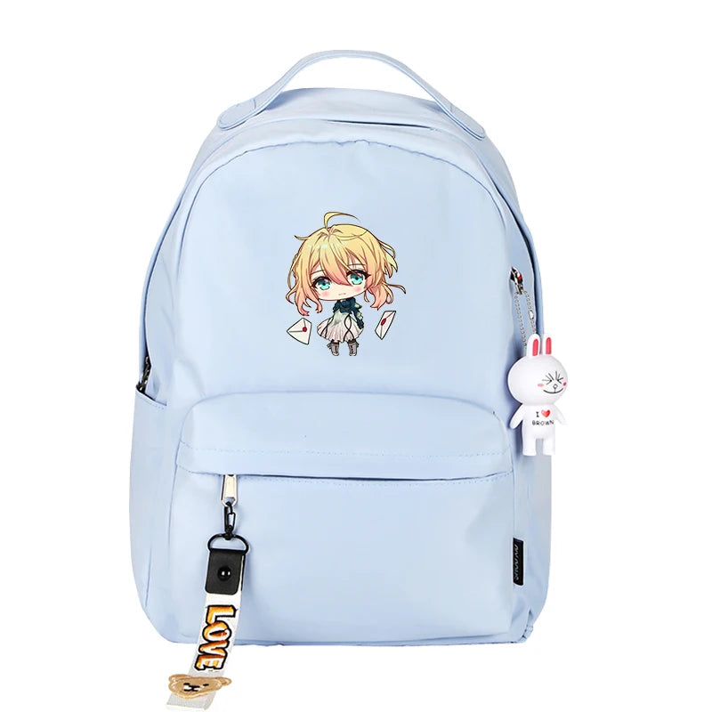 Violet Evergarden Pink Mini Backpacks Small School Bags Anime Bookbag